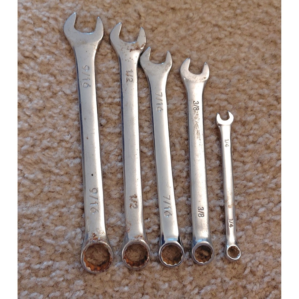 Vintage Mixed Wrench Lot Craftsman Thorsen SAE Combination Flare Nut Flex Head